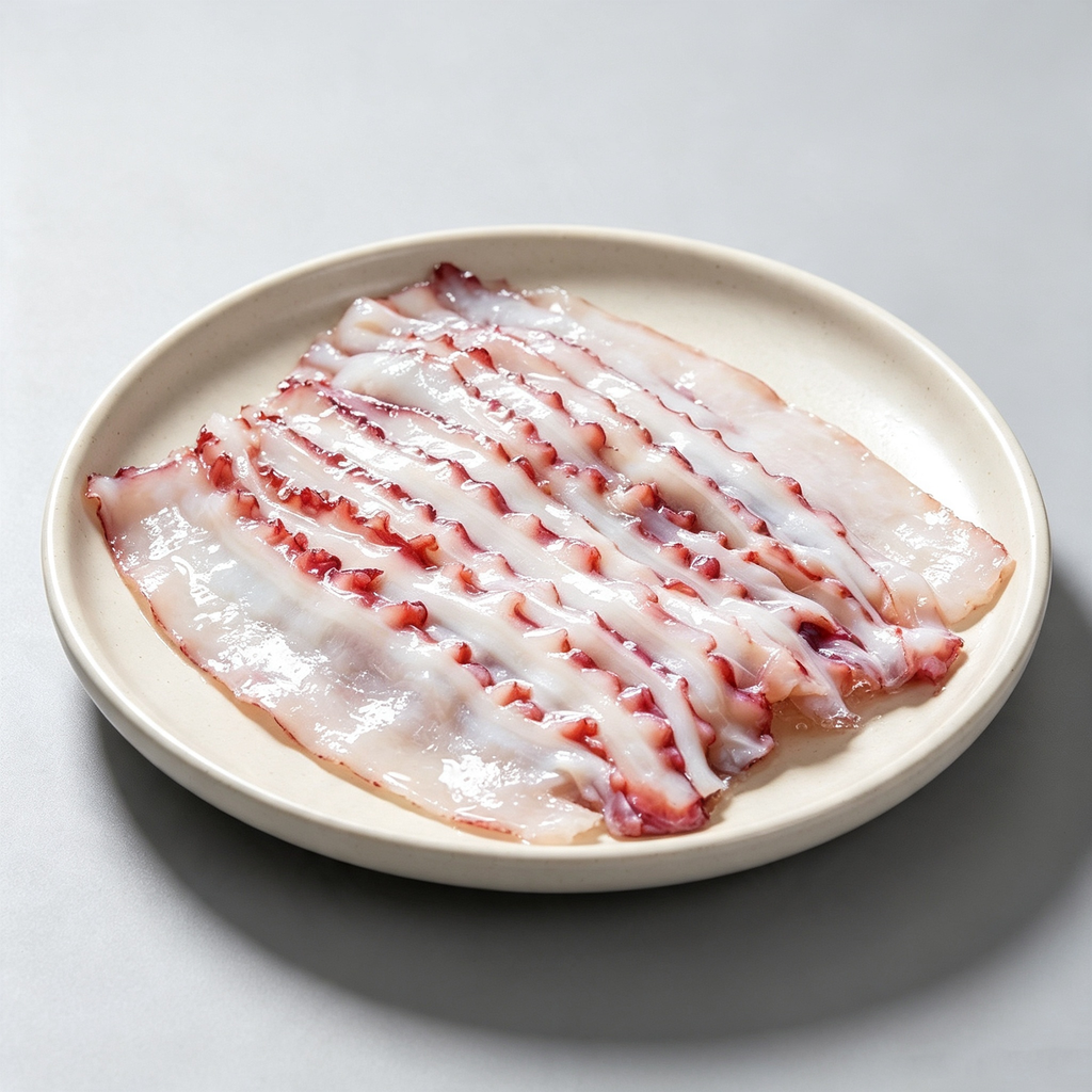 Sliced Fresh Octopus Tentacles
