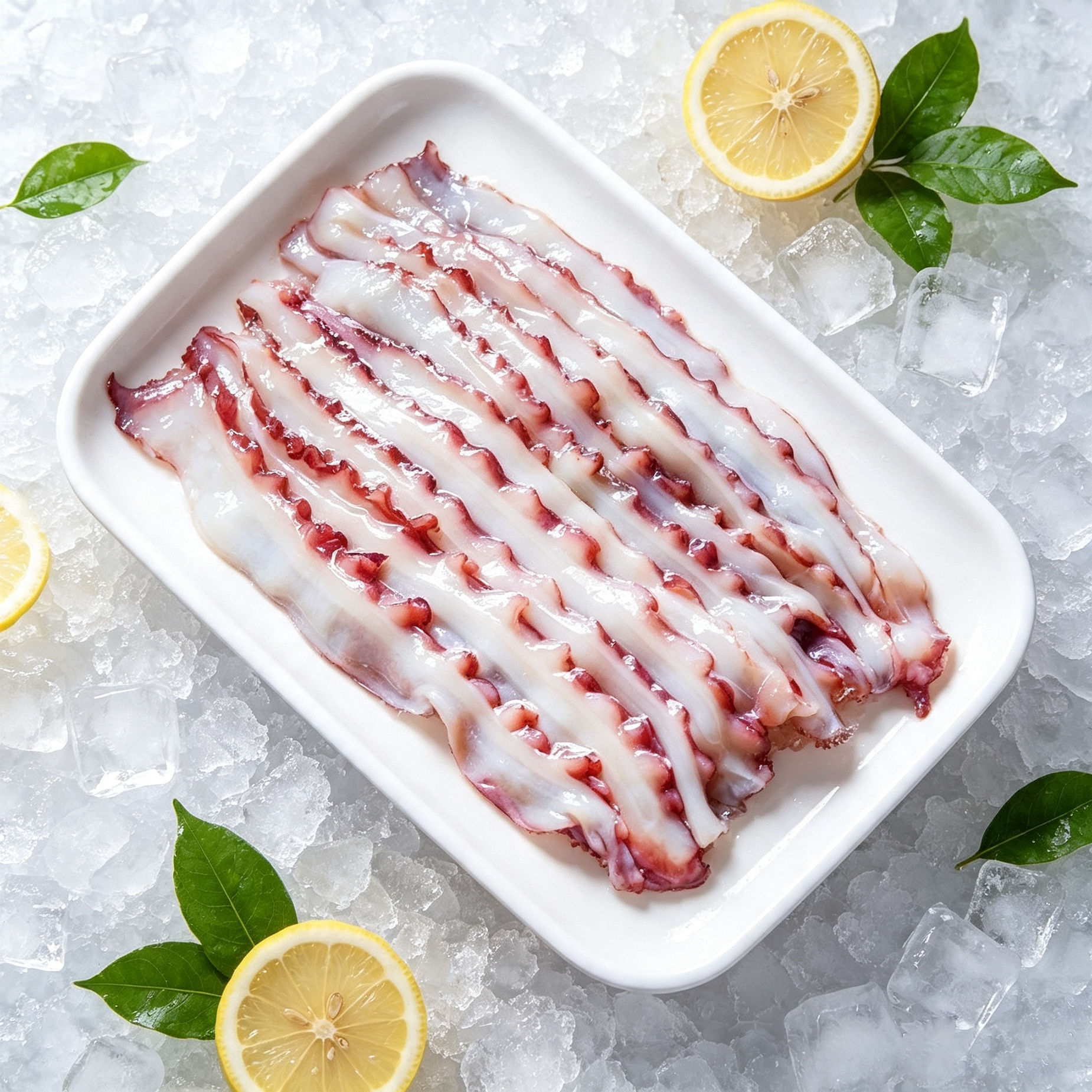 Sliced Fresh Octopus Tentacles